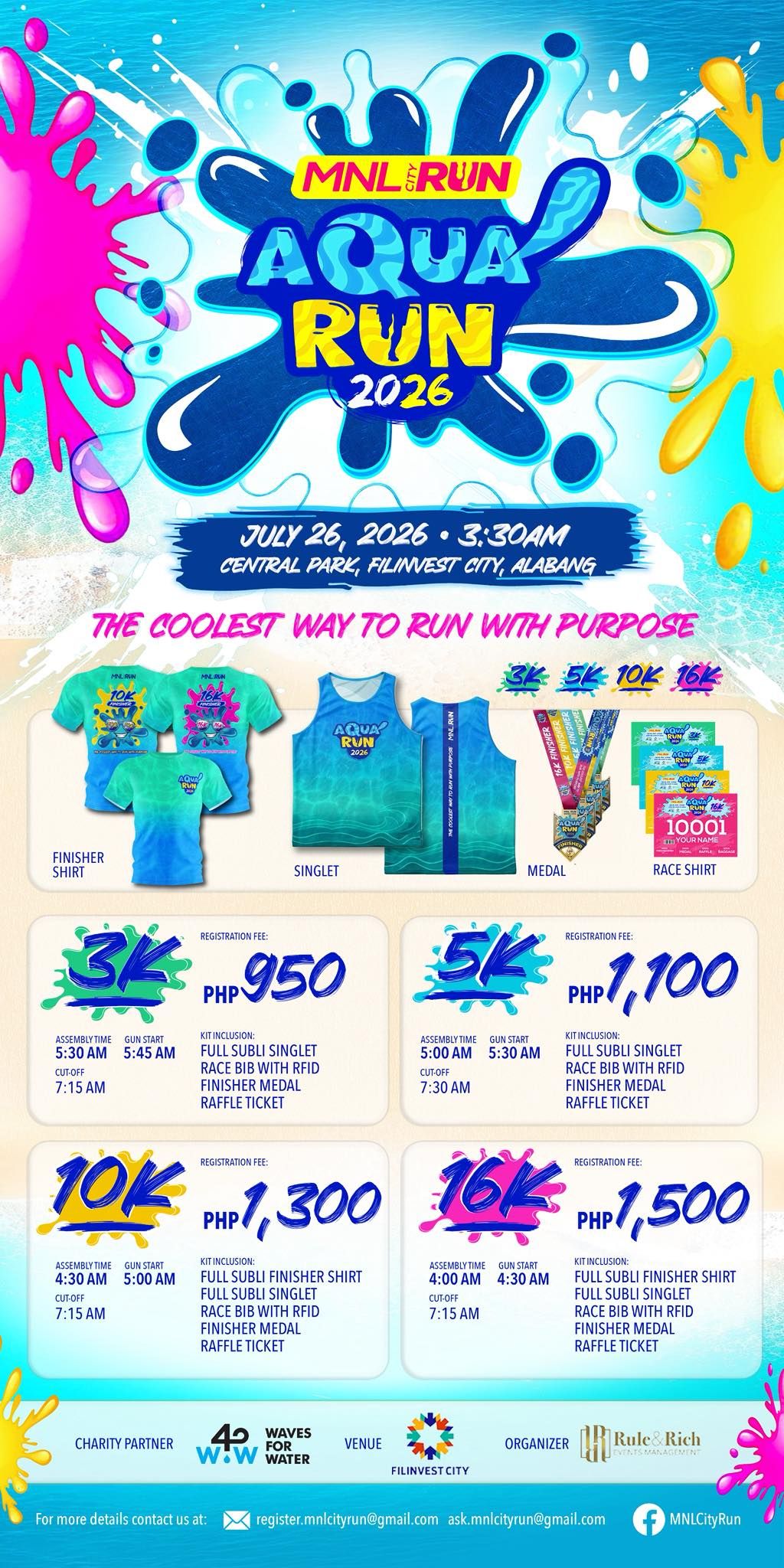 Aqua Run 2026: The Coolest Way to Run with Purpose – Jul 26, Muntinlupa