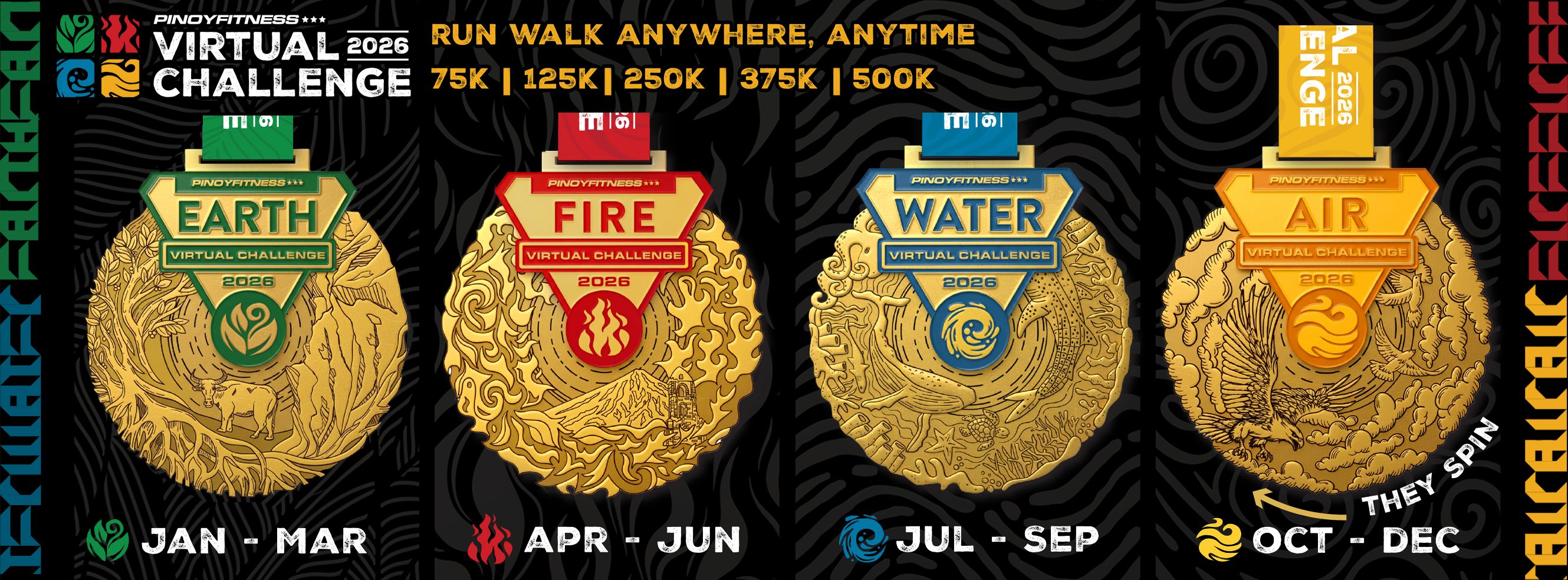 Pinoy Fitness EARTH Virtual Challenge race event banner image