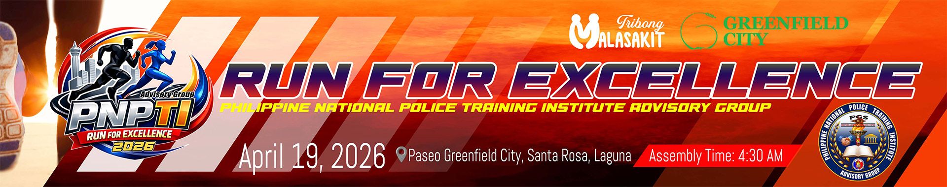 PNPTI Run for Excellence 2026 race event banner image