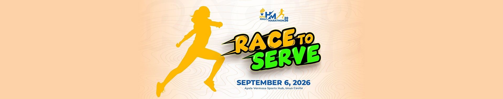Race To Serve: APO Half Marathon 2026 Vermosa race event banner image