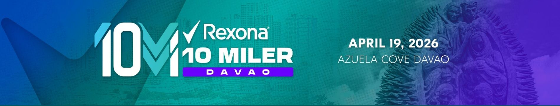 Rexona 10 Miler Series 2026 - Davao City race event banner image