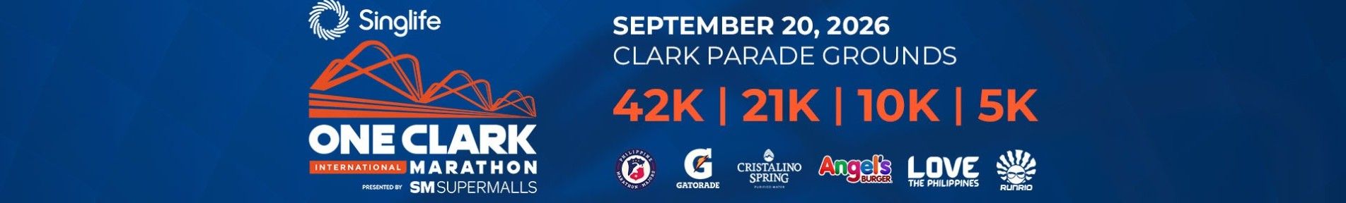 Singlife One Clark International Marathon 2026 race event banner image