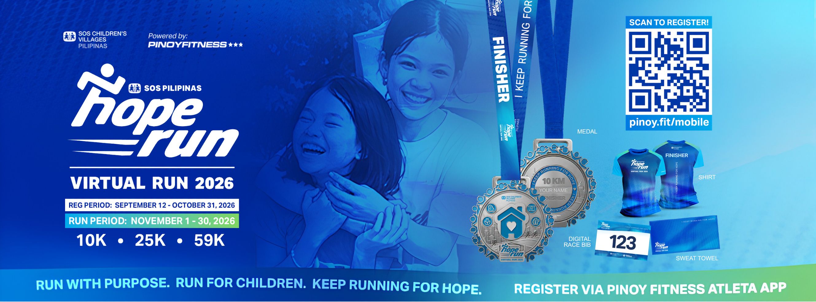 SOS Pilipinas Hope Virtual Run (2026) race event banner image