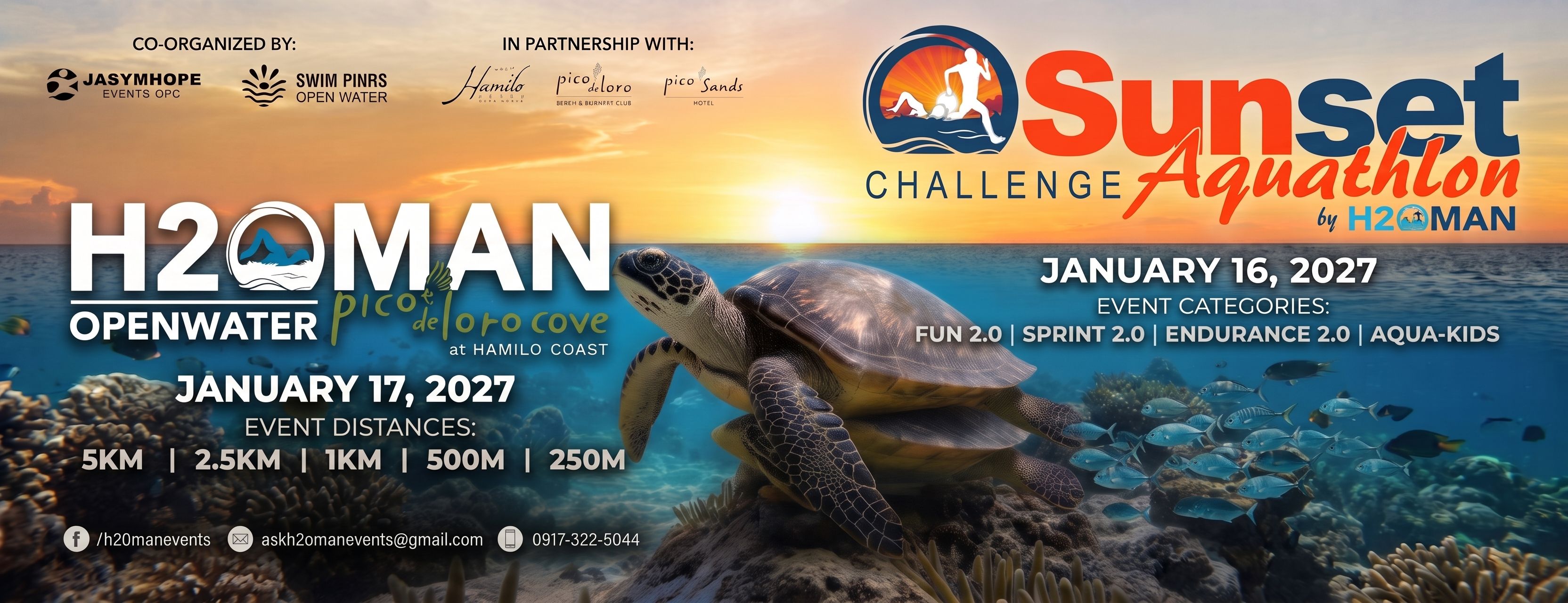 Sunset Aquathlon Challenge race event banner image