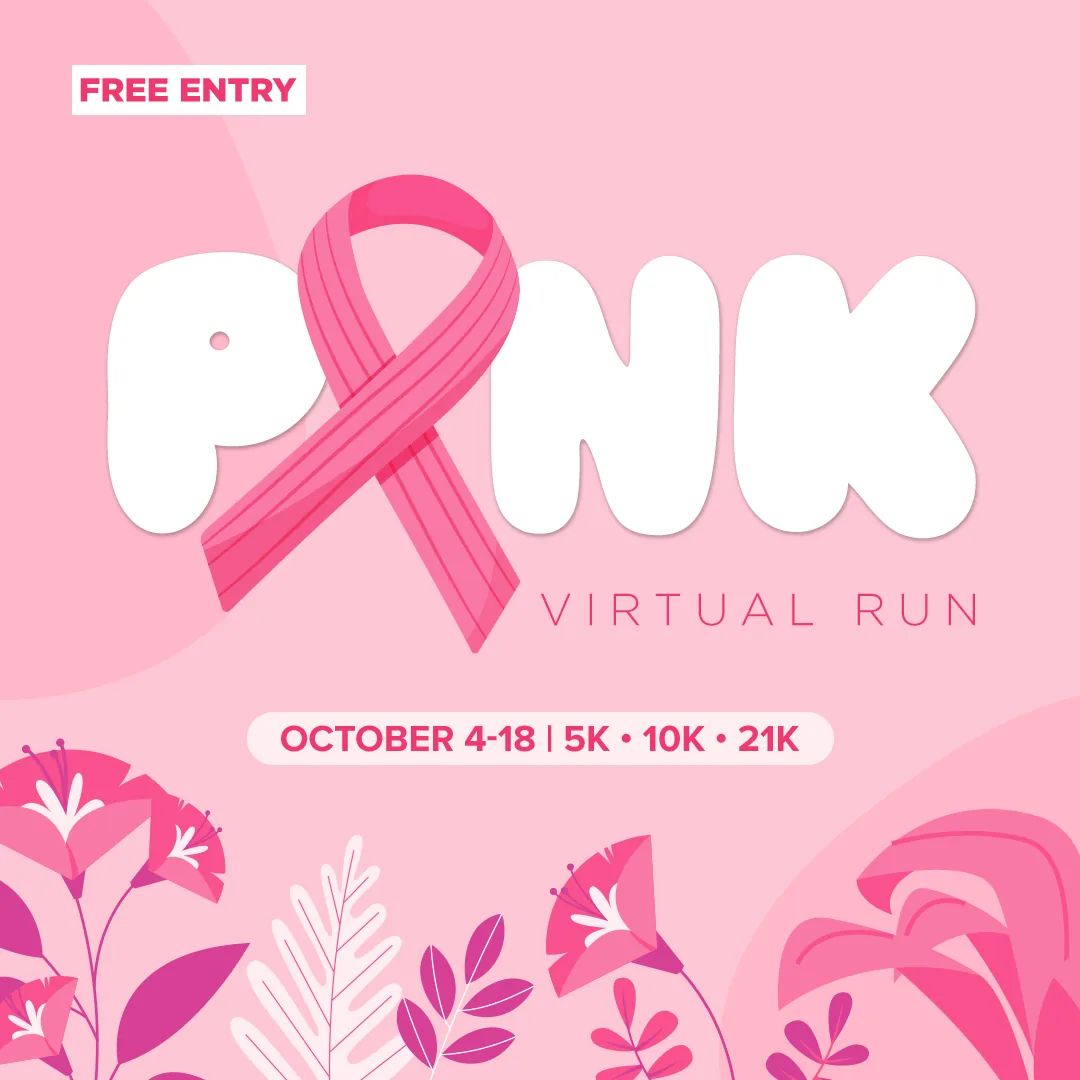 The PINK Virtual Run (FREE) 2026 race event banner image